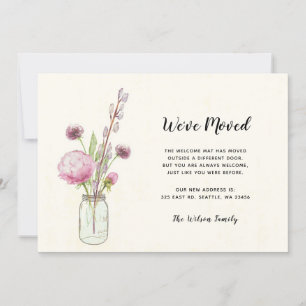 Floral Mason Jar, Mudamos O Novo Endereço