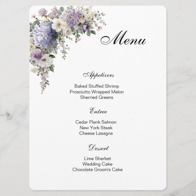 Floral Menu Card (Frente)