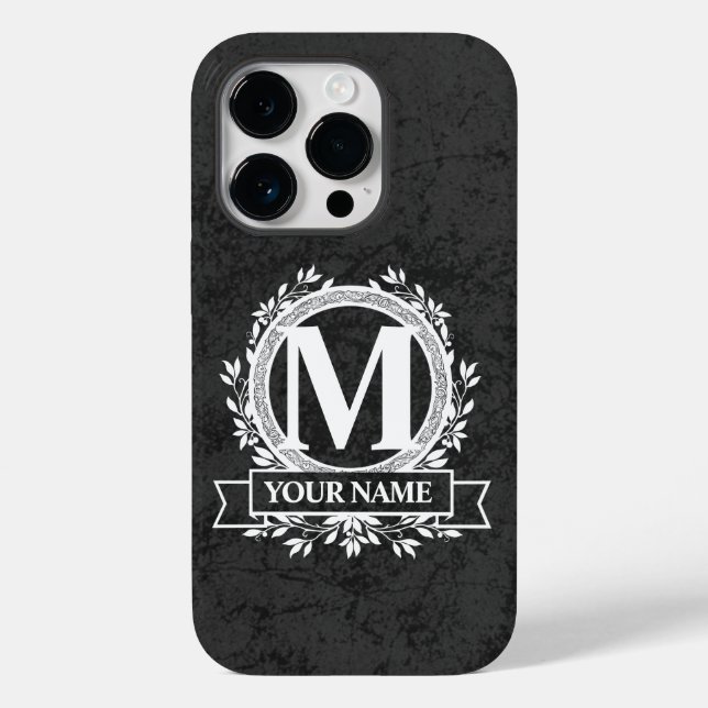 Floral Monogram Design Case-Mate iPhone Case (Verso)
