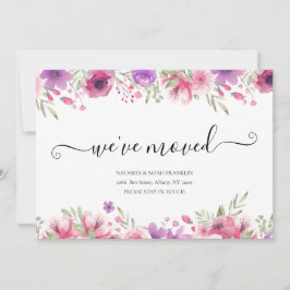 Floral Mudamos de Endereço Script Novo Endereço