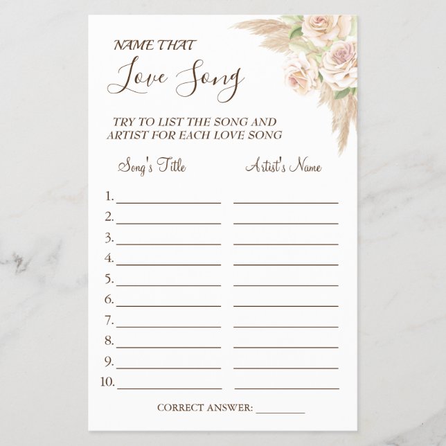 Floral Name que ama o cartão de chá de música (Frente)