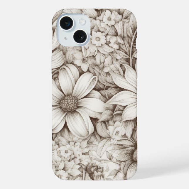 Floral Neutro Suave com Botânica Clássica (Verso)