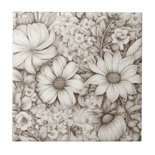 Floral Neutro Suave com Botânica Clássica