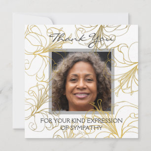 Floral Obrigado Foto Personalizada De Lily Dourada