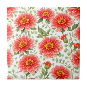 Floral Padrão Zinnia Flores