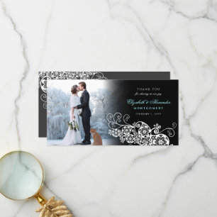 Floral Paisley Boho Casamento Obrigado Cartões de