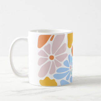 "Floral Pastel Mug - Xícara de café elegante e col