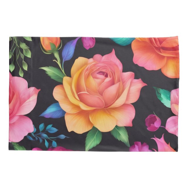 Floral Patern Rosa Pillowcase (Verso)