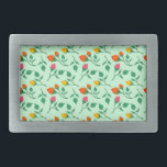 Floral pattern with colored rose flowers<br><div class="desc">Elegant seamless pattern with floral motif made of yellow red and pink rose flowers on green backdrop</div>