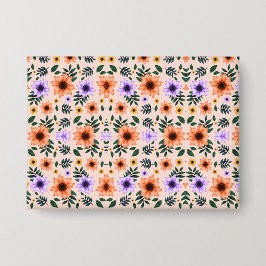 Floral-patterned envelope with vibrant orange 