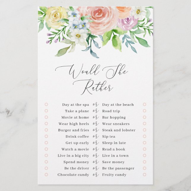 Floral Peach Ela Iria Preferencialmente Jogo De Ch (Frente)