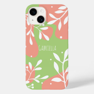 Floral Personalizado Rosa e Verde Fofo