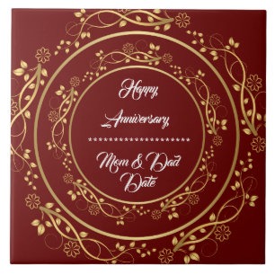 Floral Personalizar Feliz Ouro 50º Aniversário