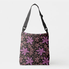 Floral Pods Brown & Fuchsia em Bolsa preto
