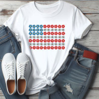 Floral Preppy 4th july mulheres camisetas flores