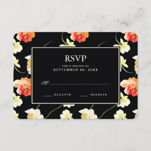 Floral preto bonito - RSVP Wedding