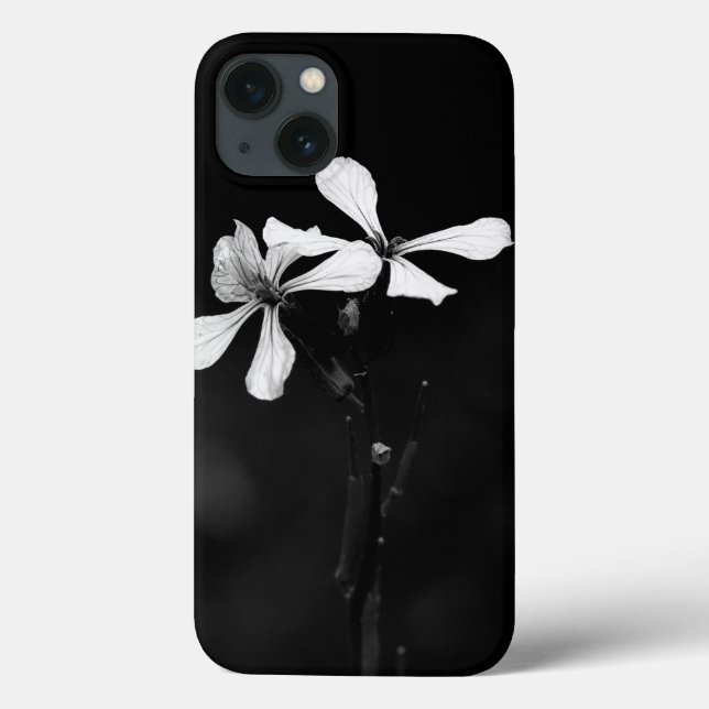 floral preto e branco mínimo (Verso)