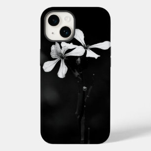 floral preto e branco mínimo