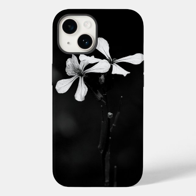 floral preto e branco mínimo (Verso)