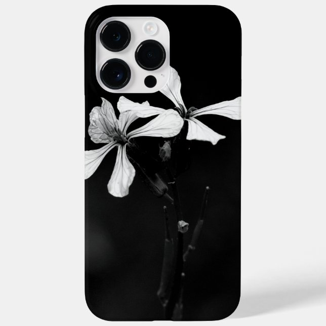 floral preto e branco mínimo (Verso)