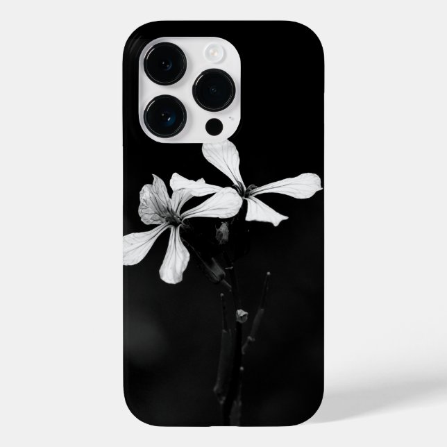 floral preto e branco mínimo (Verso)