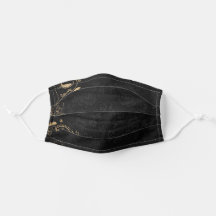 Floral Preto e Dourado com Slot de Inserção do Fil