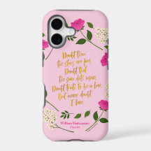 Floral Puro Rosa William Shakespeare Nunca Duvide