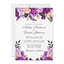 Floral Puro Ultra Violeta | Convite de casamento P
