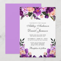 Floral Puro Ultra Violeta | VP do Convite para Cas