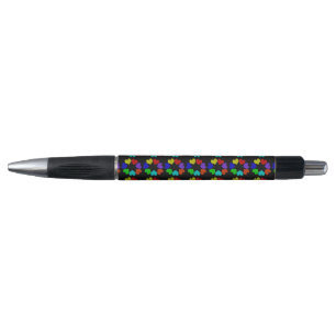 Floral Rainbow Love Hearts Canetas