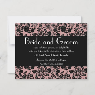 Floral Rococo Wedding, 4,25"x5,5" convite