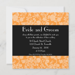 Floral Rococo Wedding, 5,25"x5,25" convite