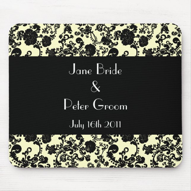 Floral Rococo Wedding, souvenir mousepad (Frente)