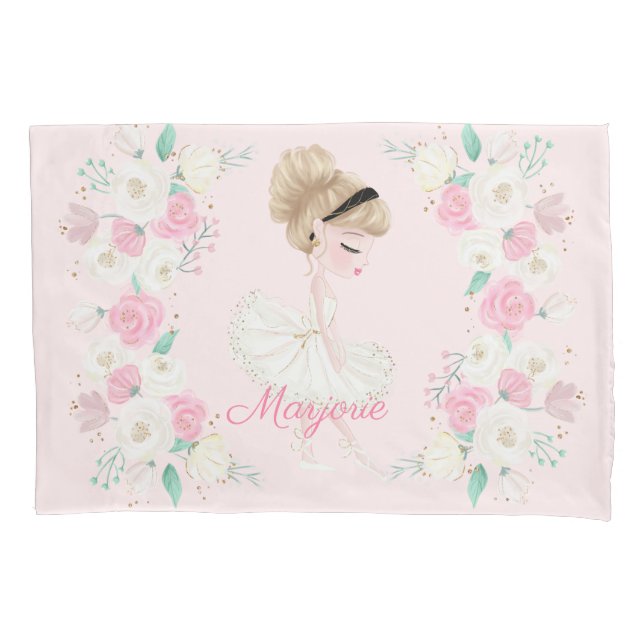 Floral Rosa Ballerina Personalizado (Frente)