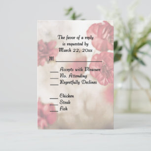 Floral Rosa com RSVP de Prato Principal