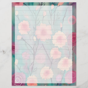 Floral rosa e mauve forrada
