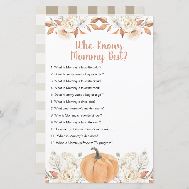 Floral Russo Da Abóbora Laranja Que Conhece Melhor (Frente/Verso)