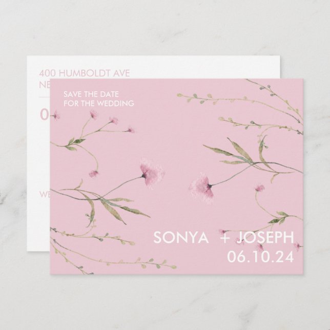 Floral Salvar a Data (Frente/Verso)