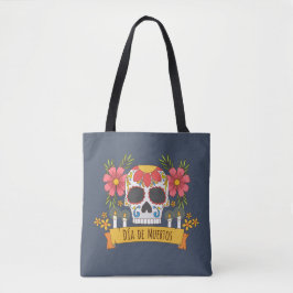 Floral Skull Dia de los Muertos | Bolsa Tote