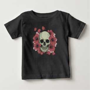 Floral Skull Dia de los Muertos Camisa