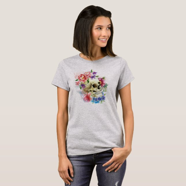 Floral Skull Dia de los Muertos | Camisa (Frente Completa)