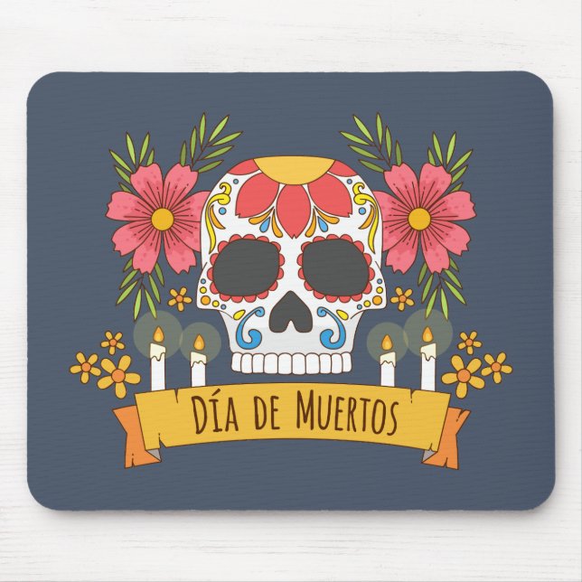 Floral Skull Dia de los Muertos | Mousepad (Frente)