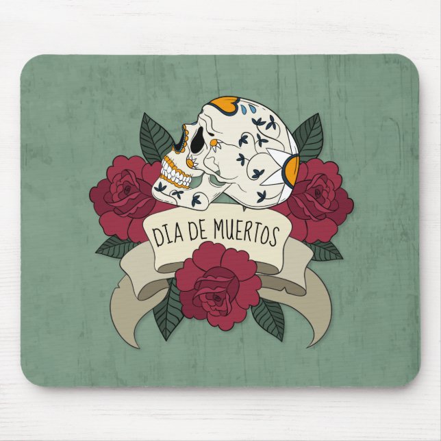 Floral Skull Dia de los Muertos | Mousepad (Frente)