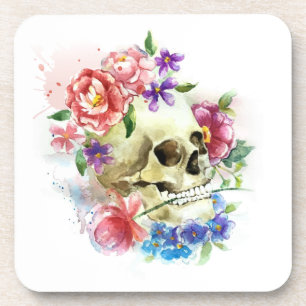 Floral Skull Dia de los Muertos   PORTA COPOS