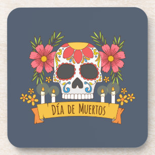 Floral Skull Dia de los Muertos   PORTA COPOS