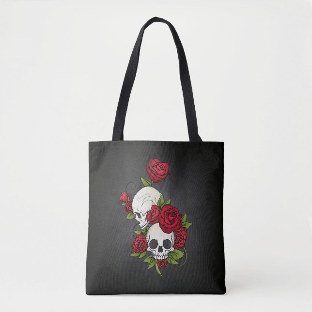 Floral Skulls Dia de los Muertos | Bolsa Tote (Frente)