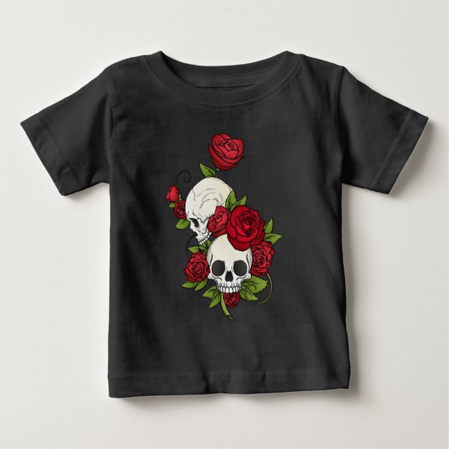Floral Skulls Dia de los Muertos | Camisa Capa (Frente)