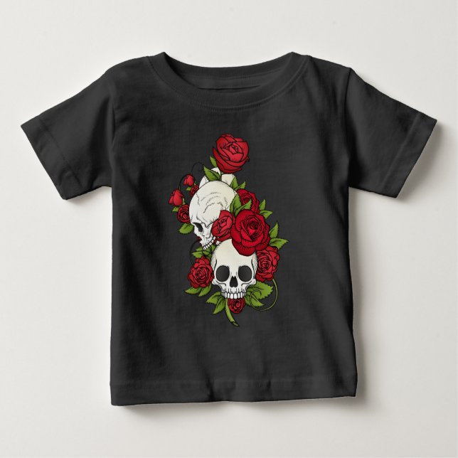 Floral Skulls Dia de los Muertos | Camiseta (Frente)