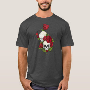 Floral Skulls Dia de los Muertos Camiseta