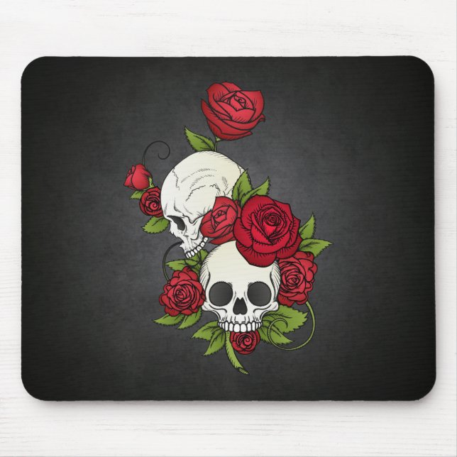 Floral Skulls Dia de los Muertos | Mousepad (Frente)